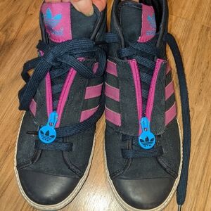 Adidas Navy Blue High Tops 8 Women's